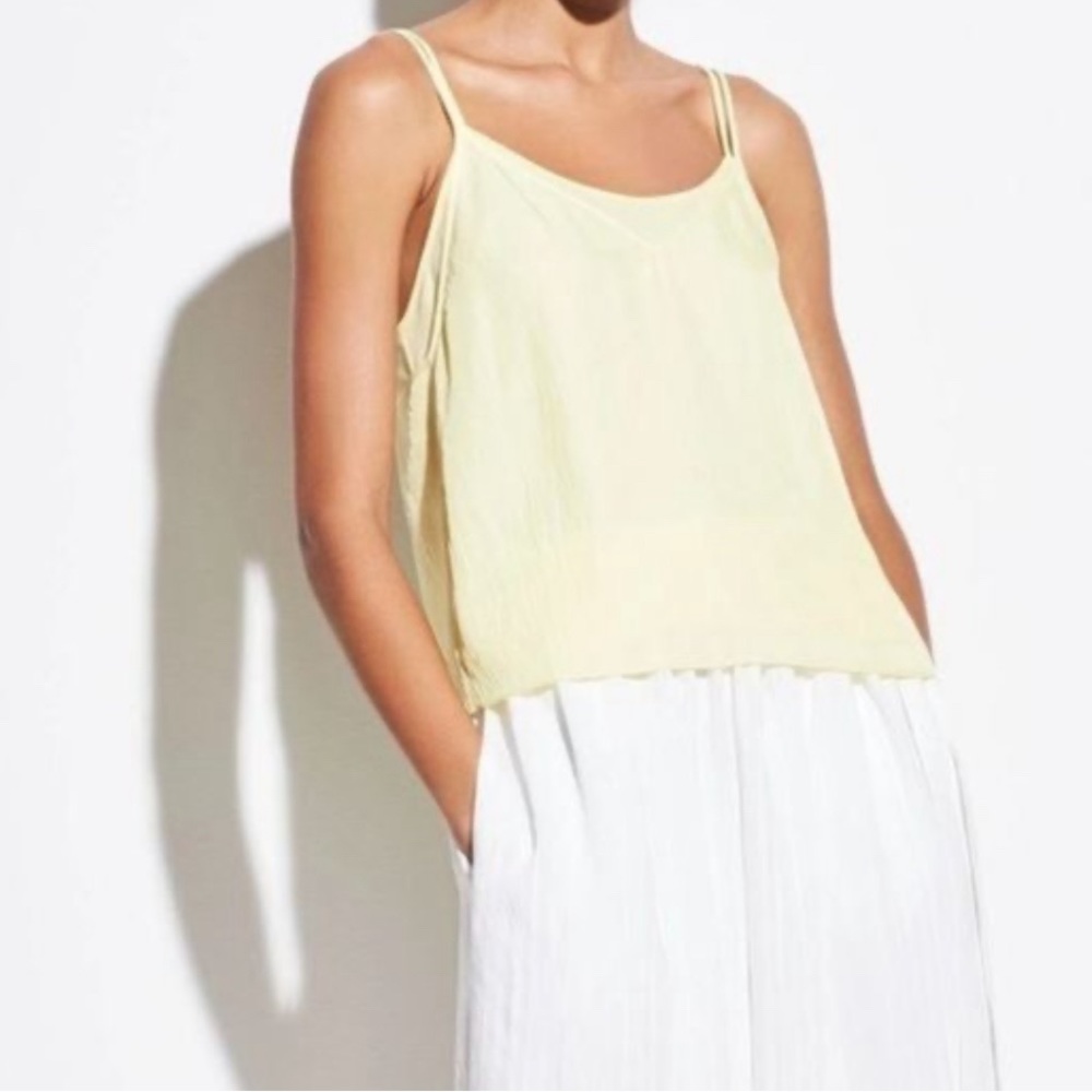Vince. Double Layer Spaghetti Strap Relaxed Fit Scoop Neck Camisole Tank L NWOT